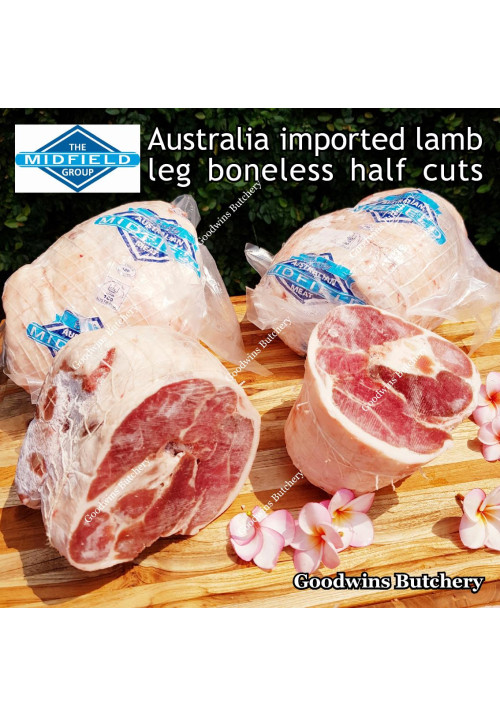 Lamb LEG BONELESS Australia frozen half cuts +/-1.5kg/pc (price/kg) any brand in-stock